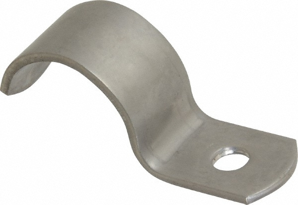 Empire Pipe or Conduit Strap: 1-1/4" Pipe, Stainless Steel, 1 Mount Hole - 233SS0125