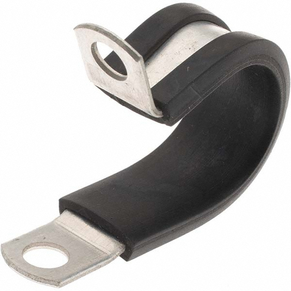 Au-Ve-Co Products Cushion Clamp: 3/4" Tube, Aluminum, Silver - 1915