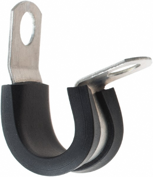 Au-Ve-Co Products Cushion Clamp: 3/4" Tube, Aluminum, Silver - 1915