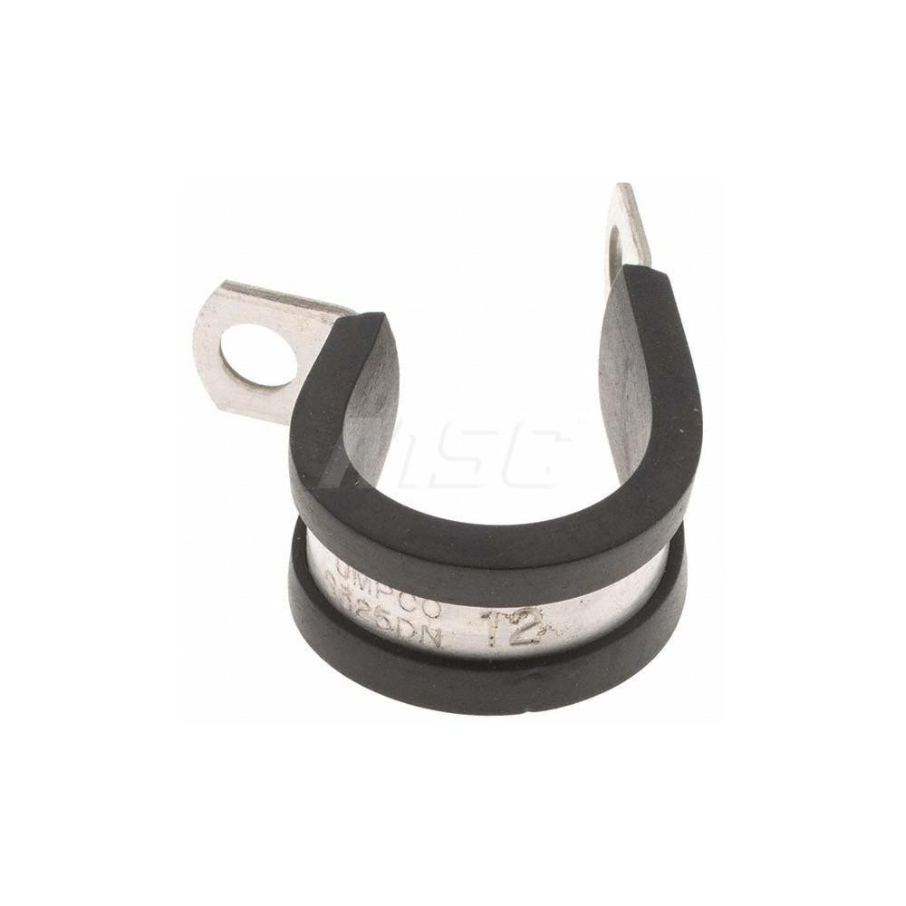Au-Ve-Co Products Cushion Clamp: 3/4" Tube, Aluminum, Silver - 1915