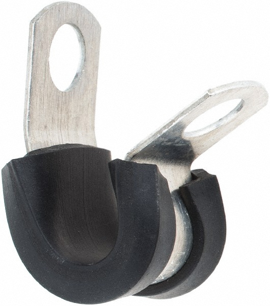 Au-Ve-Co Products Cushion Clamp: 3/4" Tube, Aluminum, Silver - 1915