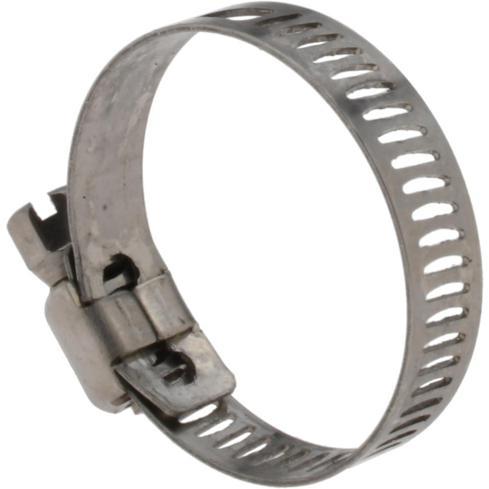 Value Collection Worm Gear Clamp: SAE 12, 1/2 to 1-1/4" Dia, Stainless Steel Band - XM01D1432