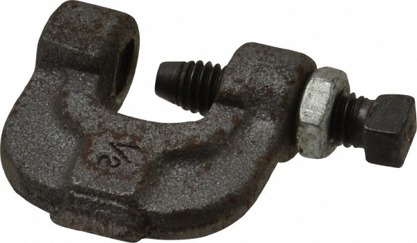 Empire C-Clamp with Locknut: 3/4" Flange Thickness, 5/8" Rod - 23LG0058