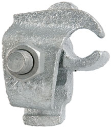 Cooper Crouse-Hinds Conduit Clamp: 1-1/4" Pipe, Iron, Electrogalvanized Finish - ETC125HD