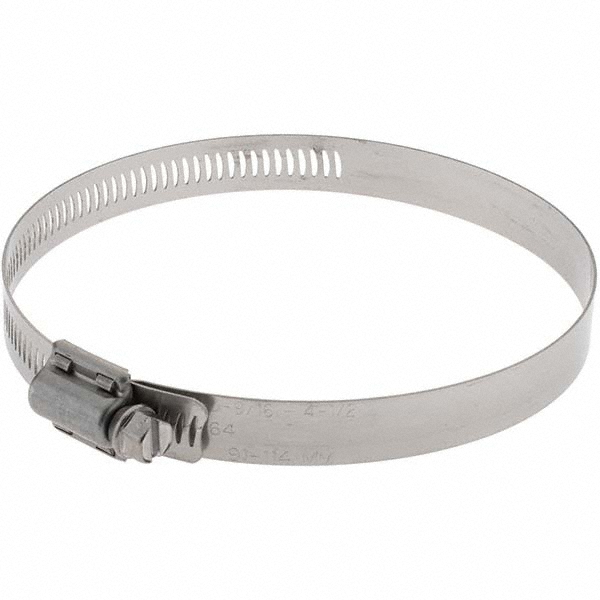 Made in USA Worm Gear Clamp: SAE 64, Stainless Steel Band - 03613116091
