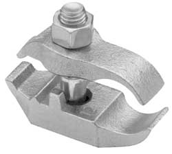 Cooper Crouse-Hinds Conduit Clamp: 2" Pipe, 2" Tube, Malleable Iron, 1 Mount Hole - 515
