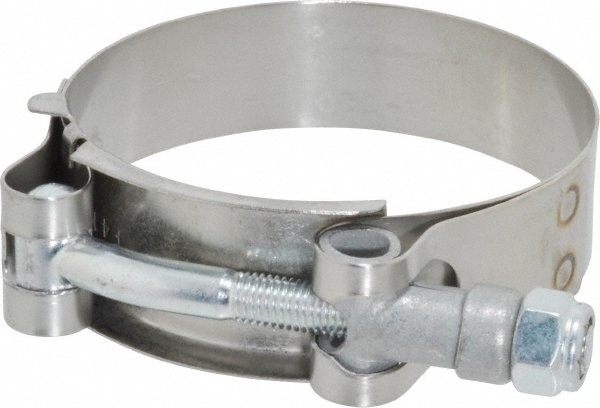 Campbell Fittings T-Bolt Band Clamp: 1.72 to 1.94" Hose, 3/4" Wide, Stainless Steel - 30050-0188-051