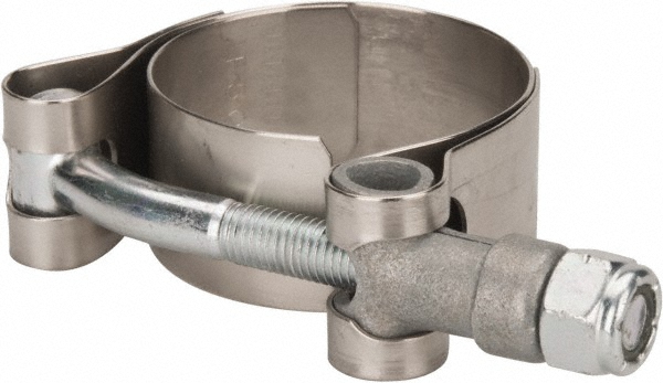 Campbell Fittings T-Bolt Band Clamp: 1.72 to 1.94" Hose, 3/4" Wide, Stainless Steel - 30050-0188-051