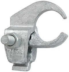Cooper Crouse-Hinds Conduit Clamp: 1/2" Pipe, 1/2" Tube, Iron, Electrogalvanized Finish - ETC50HD