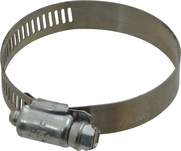 Dixon Valve & Coupling Worm Gear Clamp: 1-9/16 to 2-1/2" Dia, Stainless Steel Band - HSS32