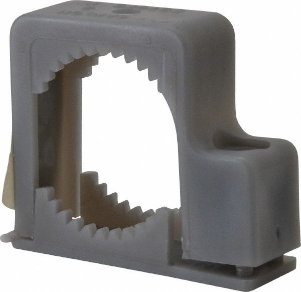 Thomas & Betts Pipe or Conduit Snap Strap: 1" Pipe, 1" Tube, PVC, 1 Mount Hole, Screw-On - E978FC-CAR