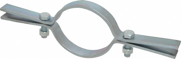 Empire Riser Clamp: 2" Pipe, 2-1/8" Tube, Carbon Steel, Blue & Silver - 50CTI0200