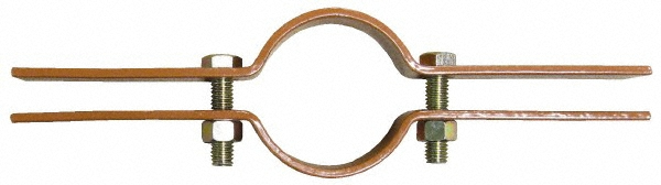 Empire Riser Clamp: 2" Pipe, 2-1/8" Tube, Carbon Steel, Blue & Silver - 50CTI0200