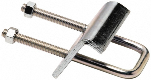 Cooper B-Line C-Clamp with Locknut: 3/4" Flange Thickness, 2-3/8" Flange Width, 3/8" Rod - 78101157243