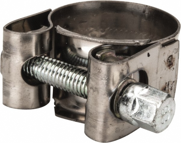 Mikalor T-Bolt Hose Clamp: 5.11 to 5.51" Hose, 1-3/32" Wide, Stainless Steel - 301327-8