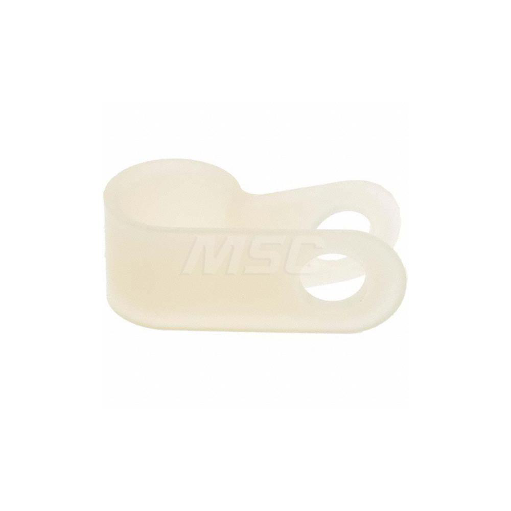 Made in USA Chemical-Resistant Clamp: 5/16" Tube, Nylon, White - CC-312-375-23-N