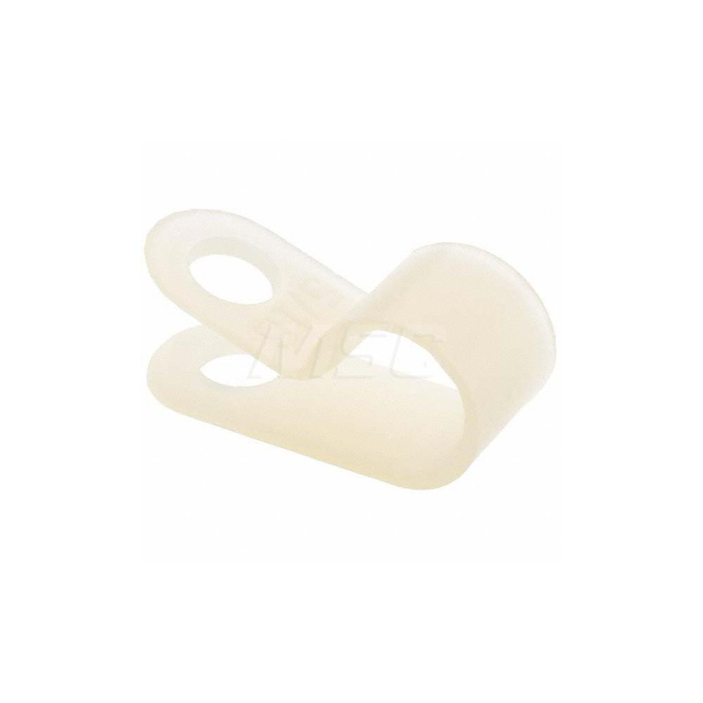 Made in USA Chemical-Resistant Clamp: 5/16" Tube, Nylon, White - CC-312-375-23-N