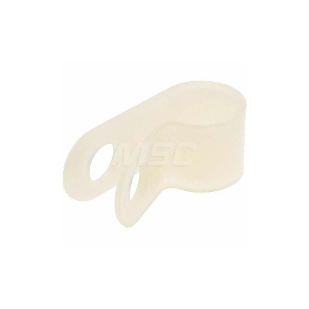 Made in USA Chemical-Resistant Clamp: 5/16" Tube, Nylon, White - CC-312-375-23-N