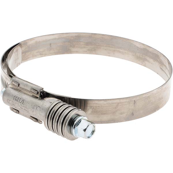 Value Collection Worm Gear Clamp: SAE 60, 3-1/4 to 4-1/4" Dia, Stainless Steel & Carbon Steel Band - MS01B83108B