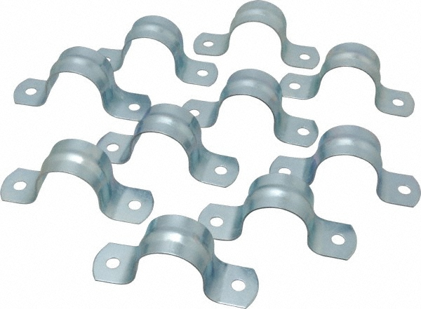 Empire Pipe, Conduit or Tube Strap: 1" Pipe, 1.315" Tube, Stainless Steel, 2 Mount Holes - 231SS0100