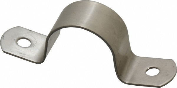 Empire Pipe, Conduit or Tube Strap: 1" Pipe, 1.315" Tube, Stainless Steel, 2 Mount Holes - 231SS0100