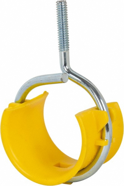 Cooper B-Line Threaded Bridle Ring: 4" Pipe, 1/4-20 Rod, Steel, Zinc-Plated - 78101119889