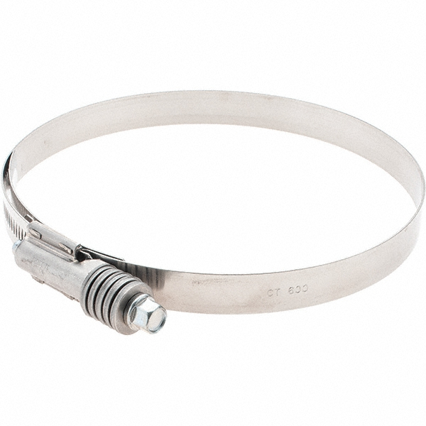 Made in USA Worm Gear Clamp: SAE 612, 5-1/4 to 6-1/8" Dia - CT 600 L BW