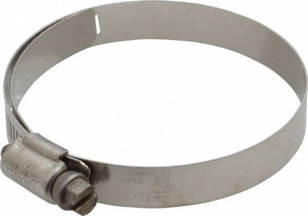 IDEAL TRIDON Worm Gear Clamp: SAE 48, 2-9/16 to 3-1/2" Dia, Stainless Steel Band - M615048706