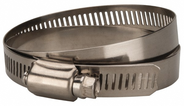 IDEAL TRIDON T-Bolt Hose Clamp: 6 to 6.31" Hose, 3/4" Wide, Stainless Steel - 300100600051