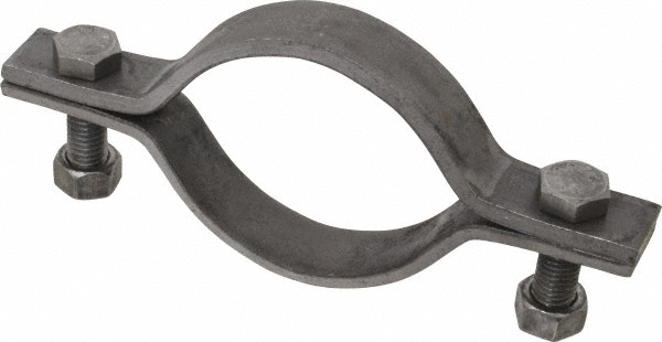 Empire Riser Clamp: 2-1/2" Pipe, 2-7/8" Tube, Carbon Steel, Black, Blue & Silver - 50B0250
