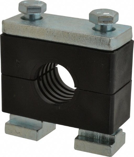 HYDAC 3.94" Wide x 2.99" High x 1.18" Deep, Polypropylene Heavy Duty C-Rail Mount Vibration-Control Clamp - 2209877