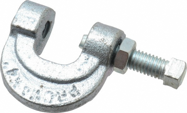 Empire C-Clamp with Locknut: 3/4" Flange Thickness, 1/2" Rod - 21LG0050