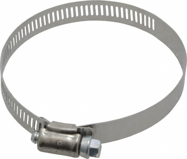 IDEAL TRIDON Worm Gear Clamp: SAE 48, 2-9/16 to 3-1/2" Dia, Stainless Steel Band - M613048706