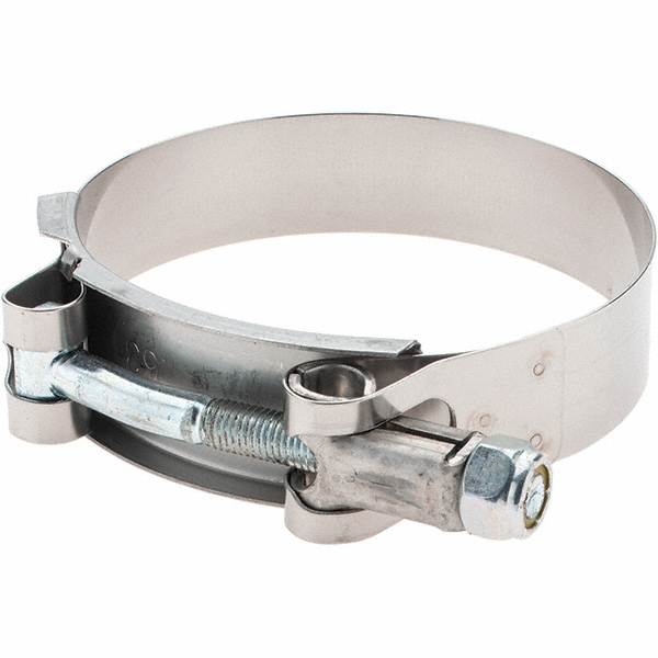 IDEAL TRIDON T-Bolt Channel Bridge Clamp: 2.75 to 3.06" Hose, 3/4" Wide, Stainless Steel - 300210275051