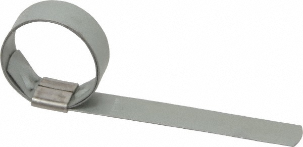 Value Collection Band Clamp: Preformed J-Style Clamp, 3/8" Wide, Galvanized Steel - BD24052