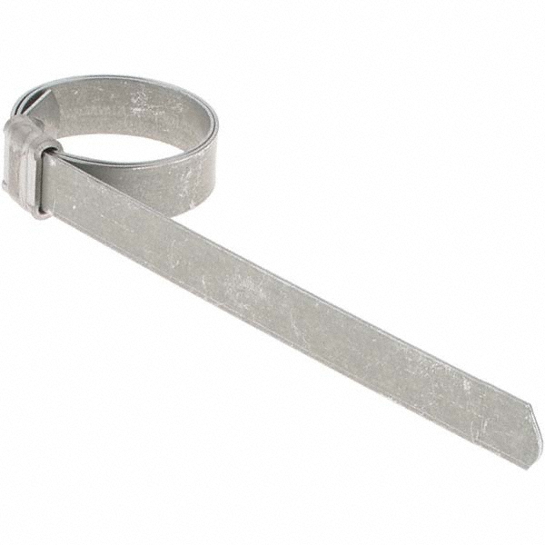 Value Collection Band Clamp: Preformed J-Style Clamp, 3/8" Wide, Galvanized Steel - BD24052
