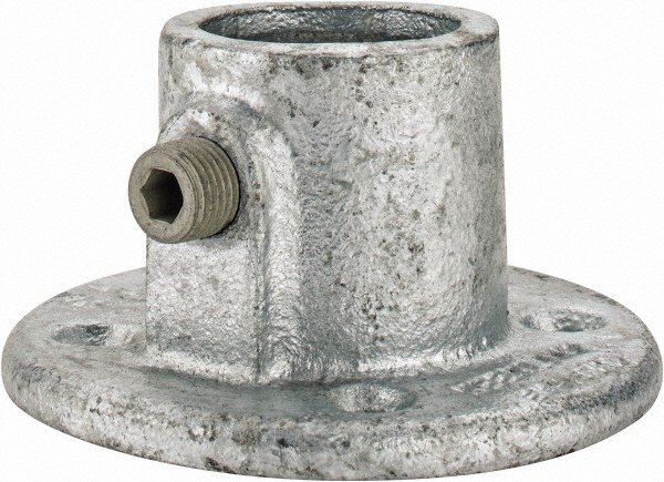 ZSI Tube Strap with Cushion: 1-1/4" Tube, Steel, Zinc Finish, 2 Mount Holes - 020M024