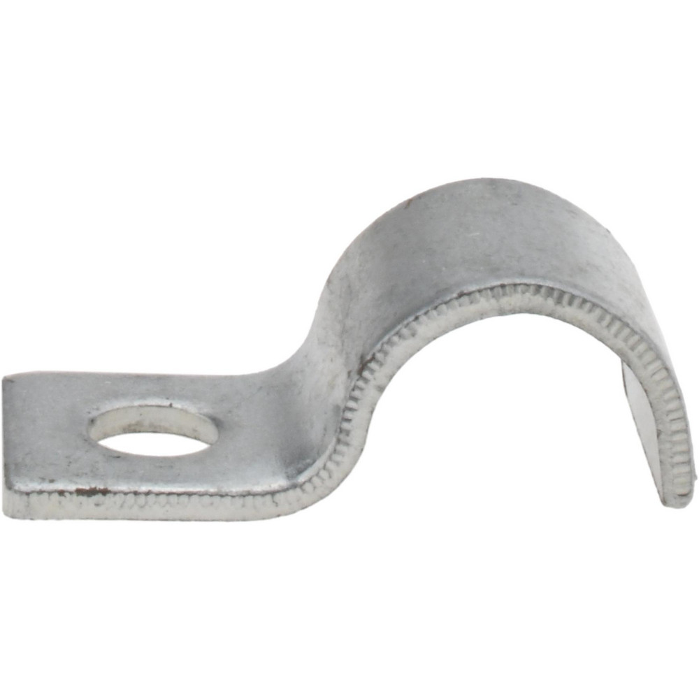 PRO-SOURCE Pipe or Conduit Strap: 1/4" Pipe, Carbon Steel, Electrogalvanized Finish, 1 Mount Hole - EGJD 14