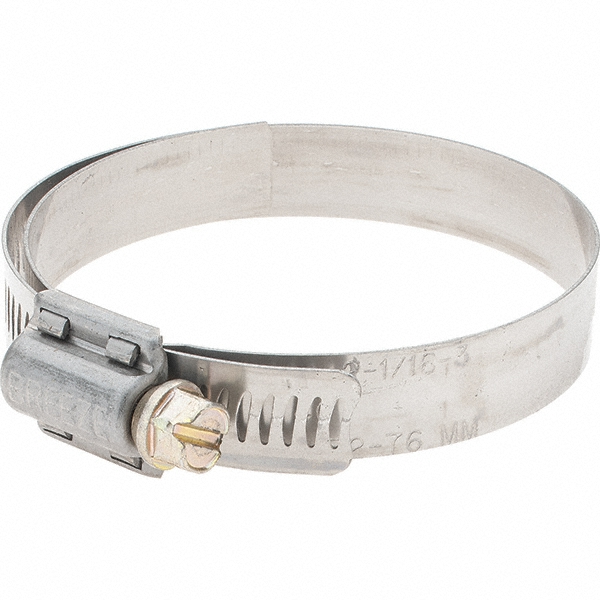 IDEAL TRIDON Worm Gear Clamp: SAE 325, 2-1/2 to 3" Dia, Stainless Steel Band - 382150325051