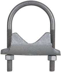 Cooper Crouse-Hinds U-Bolt: 5/16-8, for 1" Pipe, Malleable Iron - UBM100HD