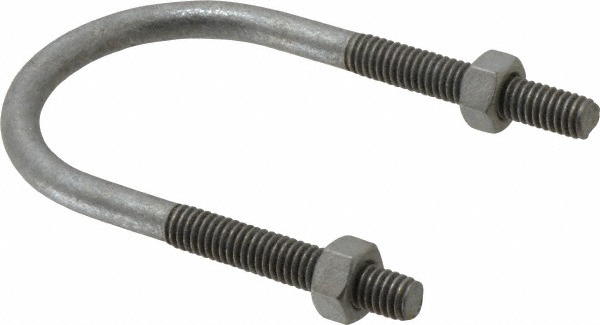 Cooper Crouse-Hinds U-Bolt: 5/16-8, for 1" Pipe, Malleable Iron - UBM100HD