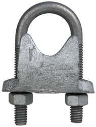 Cooper Crouse-Hinds U-Bolt: 5/16-8, for 1" Pipe, Malleable Iron - UBM100HD
