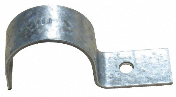 Empire Pipe or Conduit Strap: 3/4" Pipe, 1.05" Tube, Carbon Steel, Electrogalvanized Finish, 1 Mount Hole - 233G0075PK10
