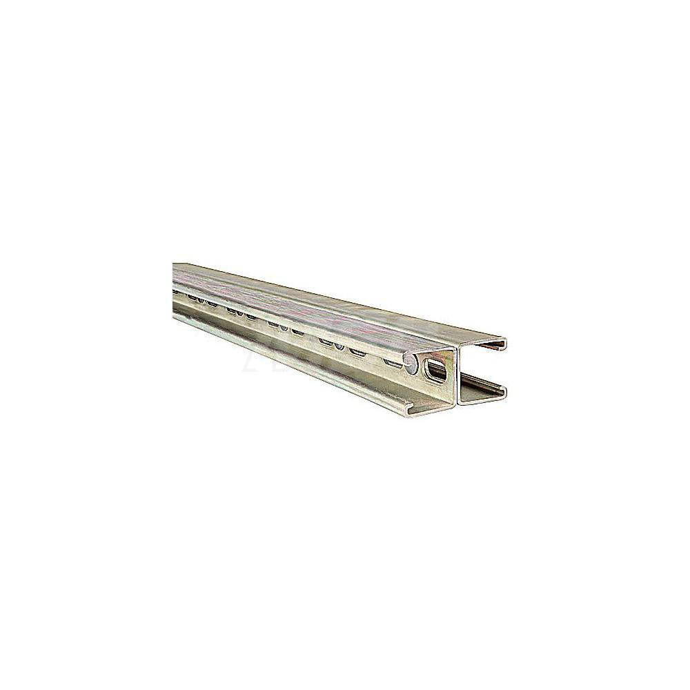Thomas & Betts 10' Long x 1-5/8" Wide x 1-5/8" High, 12 Gauge, Strip Steel, Back to Back Half Slot Framing Channel & Strut - A1202HS 10