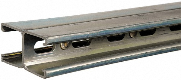Thomas & Betts 10' Long x 1-5/8" Wide x 1-5/8" High, 12 Gauge, Strip Steel, Back to Back Half Slot Framing Channel & Strut - A1202HS 10