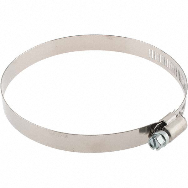 IDEAL TRIDON Worm Gear Clamp: SAE 64, 3-7/16 to 4-5/16" Dia, Stainless Steel Band - 372150064051