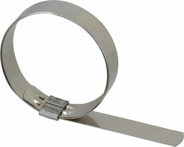 IDEAL TRIDON Band Clamp: Preformed J-Style Clamp, 3/4" Wide, 0.03" Thick, 201  Stainless Steel - HBJS211