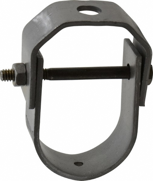 Anvil Adjustable Clevis Hanger: 1-1/4" Pipe, 3/8" Rod, Carbon Steel, Black Finish - 0500173042