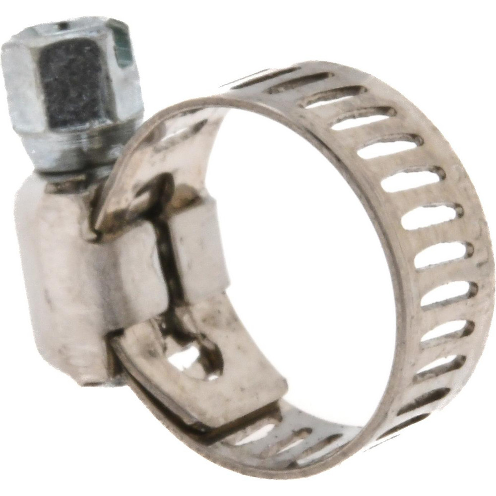 Value Collection Worm Gear Clamp: SAE 4, 1/4 to 5/8" Dia, Stainless Steel Band - BDNA-24108-THA