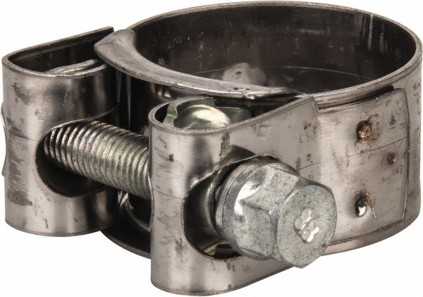 IDEAL TRIDON T-Bolt Hose Clamp: 4 to 4.31" Hose, 3/4" Wide, Stainless Steel - 300100400051